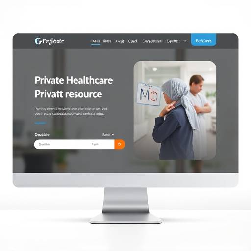 A sleek, modern website design for a private healthcare provider, showcasing appointment scheduling and patient resources.