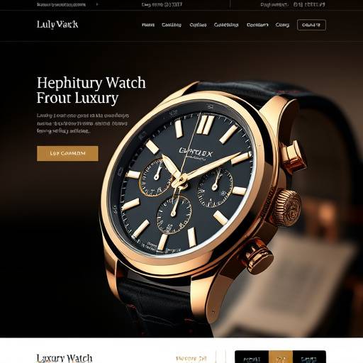 An elegant website design for a luxury watch retailer, showcasing high-end products and detailed descriptions.