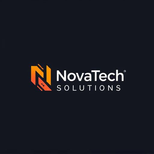 NovaTech Solutions logo - A stylized circuit board design with the company name below it.